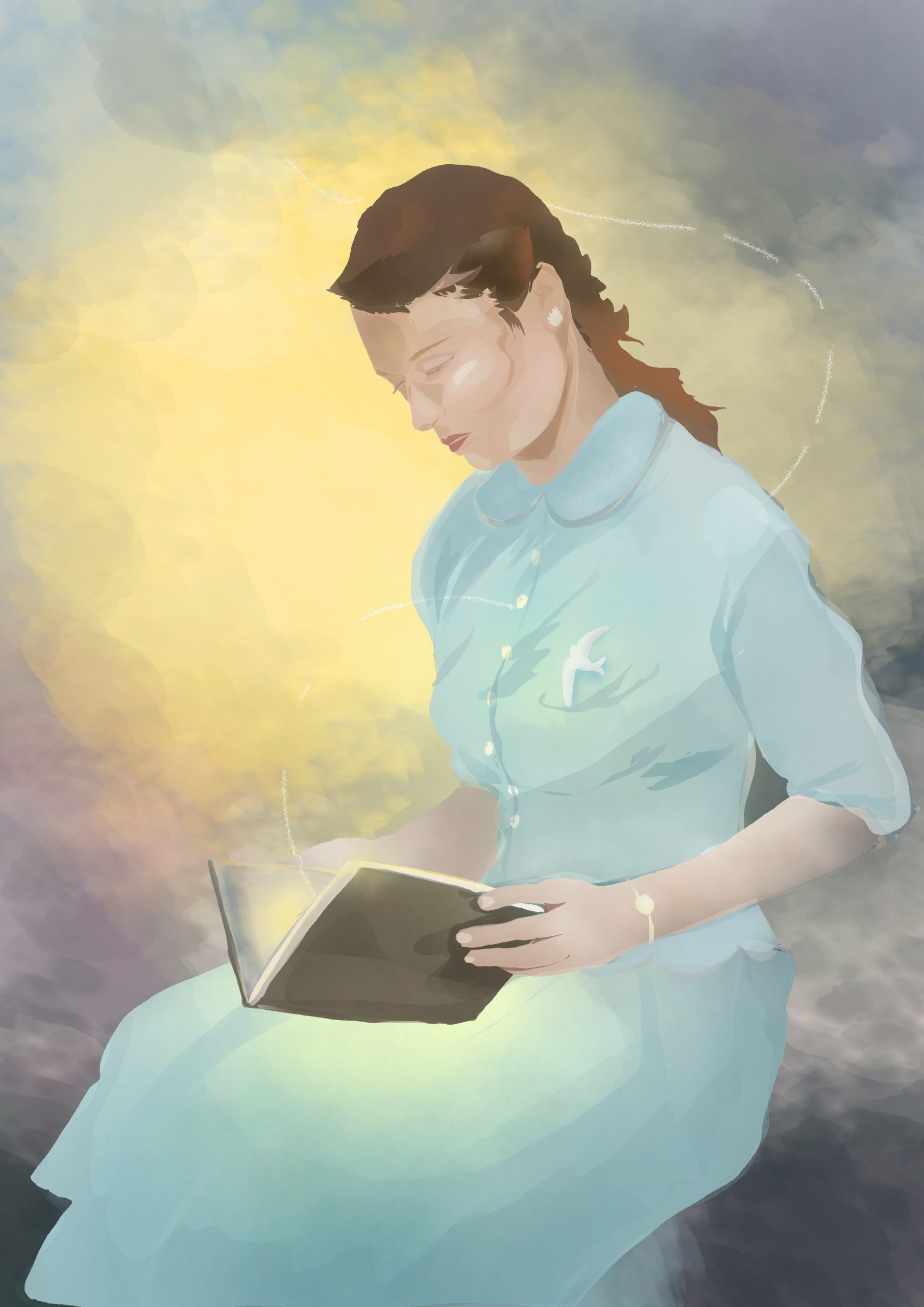 Portrait personnalisé au fil d’or — avec visages – Image 3